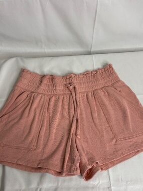 SO Life Lounge Women's Pink Drawstring Elastic Waist Shorts Size XSmall